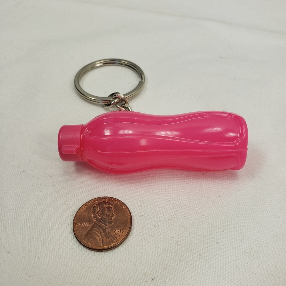TUPPERWARE Vintage Keychain - Pink Eco Water Bottle NEW - Picture 3 of 4